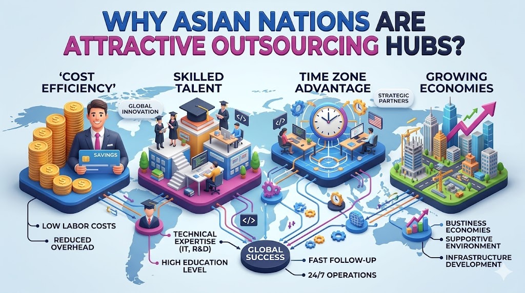 Why Asian Nations Are Attractive Outsourcing Hubs?