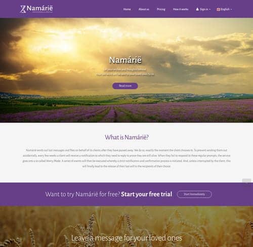 Namárië - Manifera web application development project